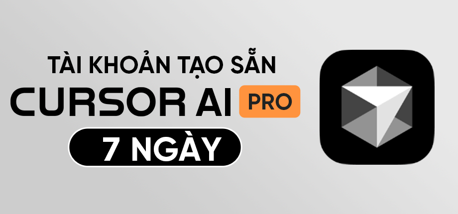 Cursor AI Pro 7 ngày - Tài khoản tạo sẵn